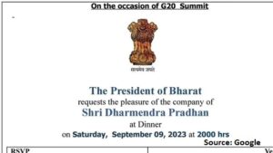 India to be called ‘Bharat’ soon? Buzz after President's G20 dinner invite